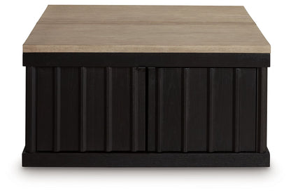 Rylandyn - Lift Top Cocktail Table - Black / Light Brown - Hornell Furniture Outlet