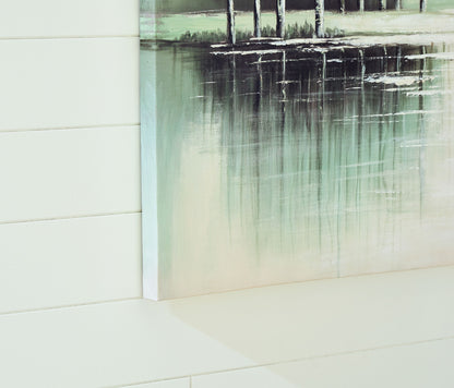 Garlenridge - Green / Tan / White - Wall Art - Hornell Furniture Outlet