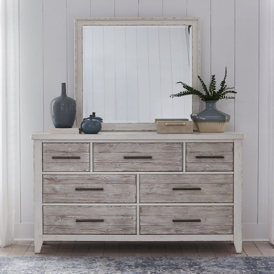 Backroads - Dresser & Mirror - White - Hornell Furniture Outlet
