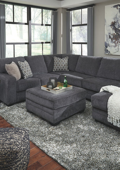 Tracling - Slate - Oversized Accent Ottoman - Hornell Furniture Outlet