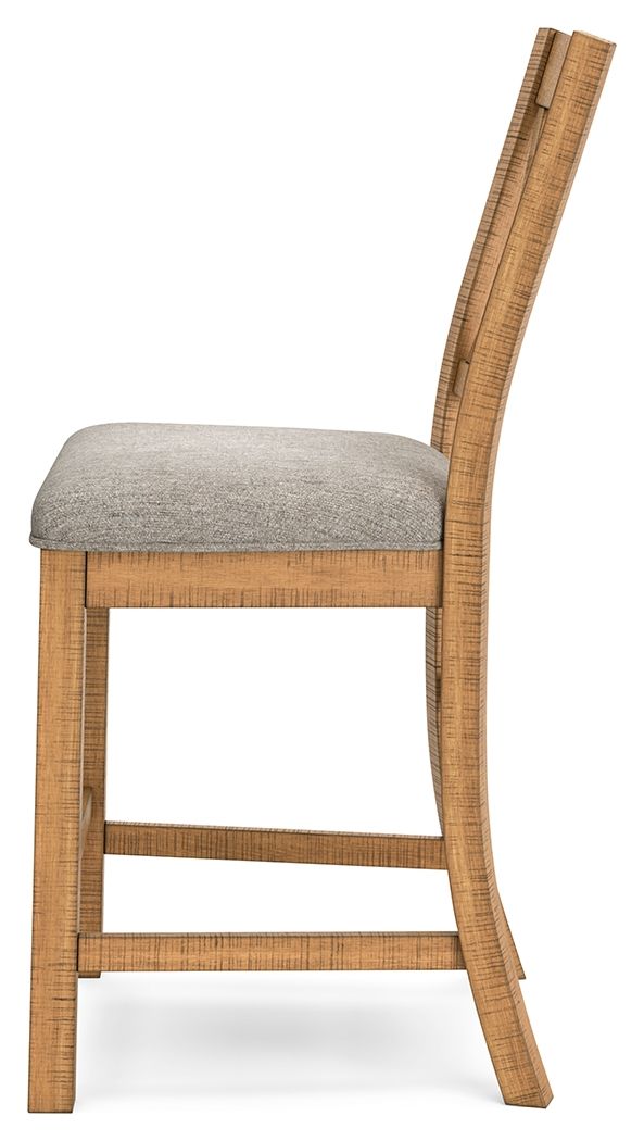 Havonplane - Brown - Upholstered Barstool (Set of 2) - Hornell Furniture Outlet