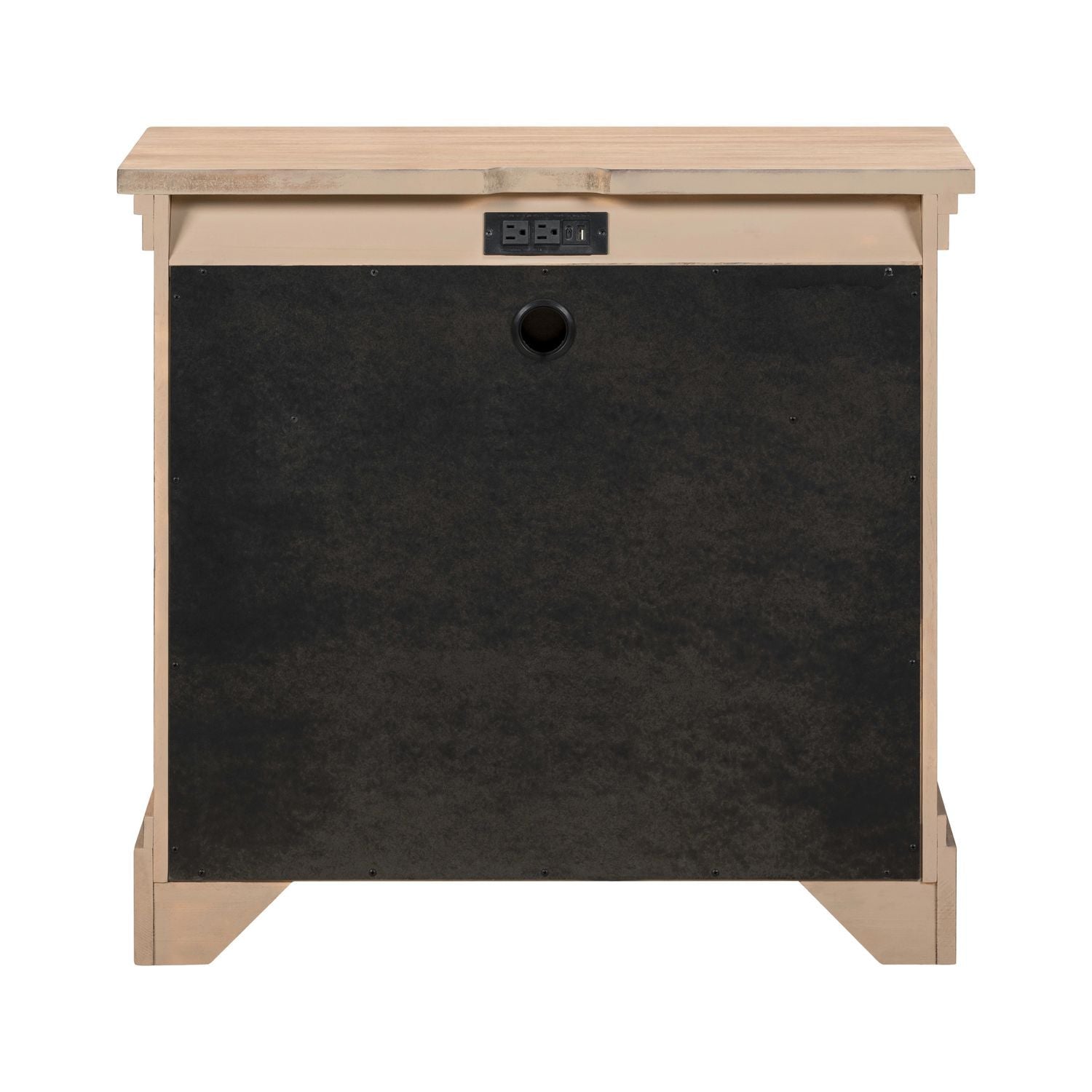 Haven Hills - Bedside Chest With Charging Station - Camel Beige - Hornell Furniture Outlet