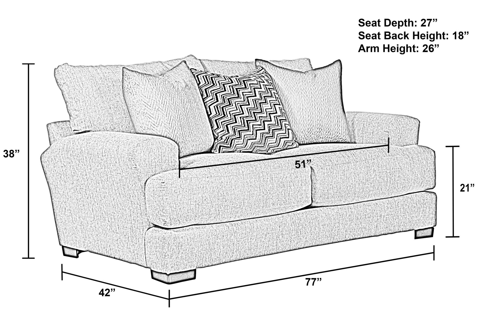 Ava - Loveseat - Hornell Furniture Outlet