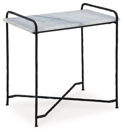Ashber - White / Black - Accent Table - Hornell Furniture Outlet