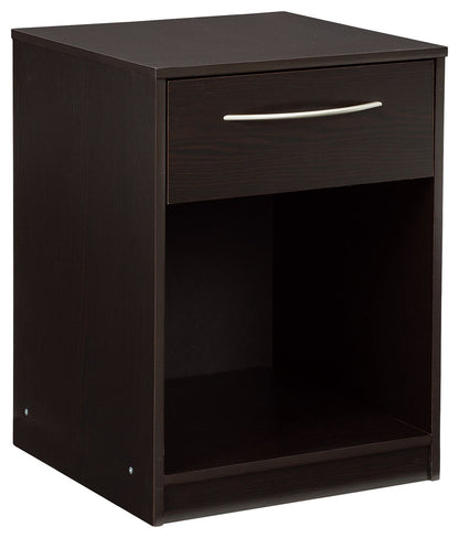 Finch - Black - One Drawer Night Stand - Hornell Furniture Outlet