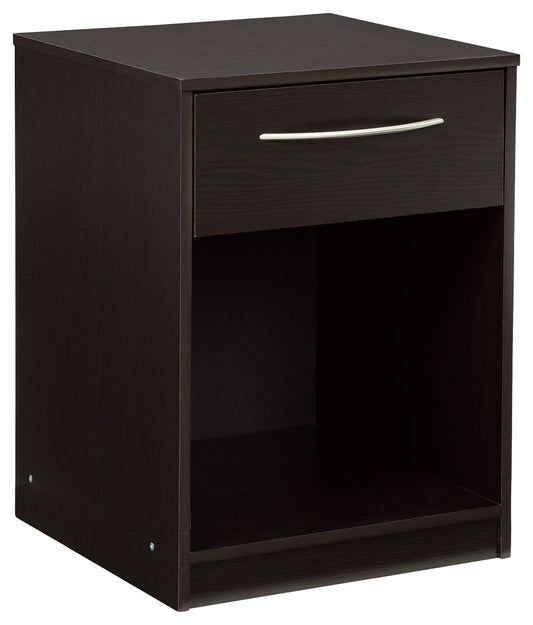 Finch - Black - One Drawer Night Stand - Hornell Furniture Outlet