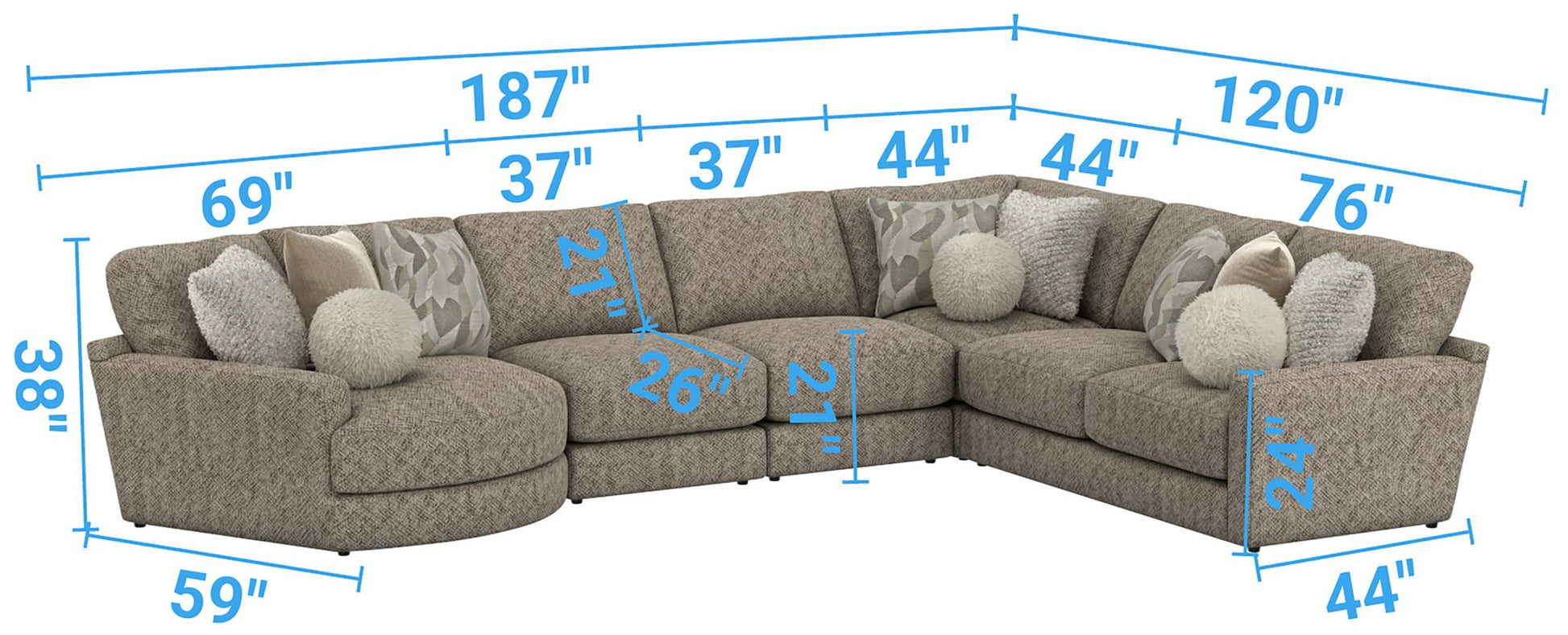 Turner - Sectional - Hornell Furniture Outlet