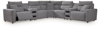 ModMax II - Salt And Pepper - Reclining Sectional - Hornell Furniture Outlet
