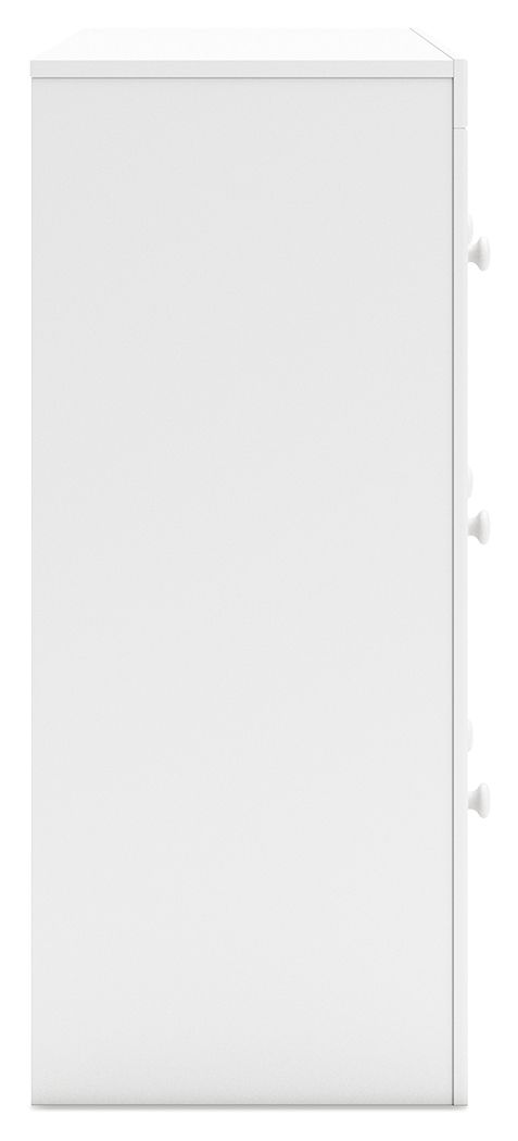 Mollviney - White - Six Drawer Dresser - Hornell Furniture Outlet