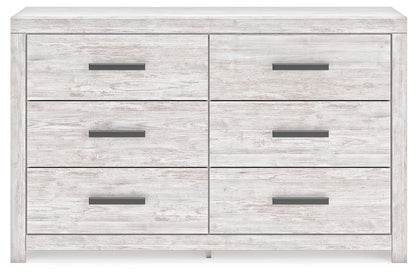 Cayboni - Whitewash - Six Drawer Dresser - Hornell Furniture Outlet