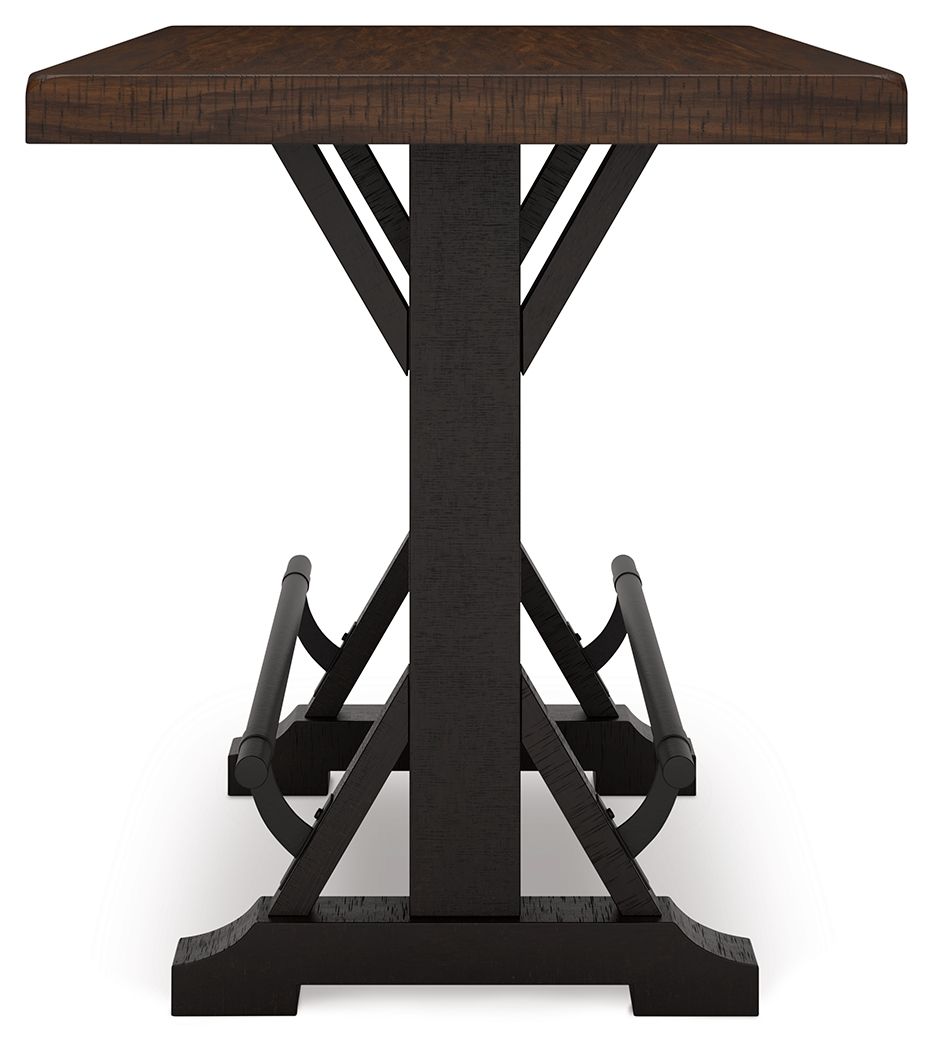 Valebeck - Rect Dining Room Counter Table With Wine Rack - Hornell Furniture Outlet
