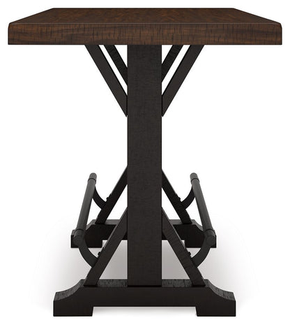 Valebeck - Rect Dining Room Counter Table With Wine Rack - Hornell Furniture Outlet
