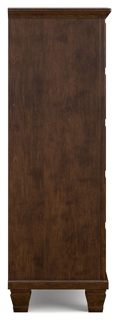 Danabrin - Brown - Five Drawer Chest - Hornell Furniture Outlet