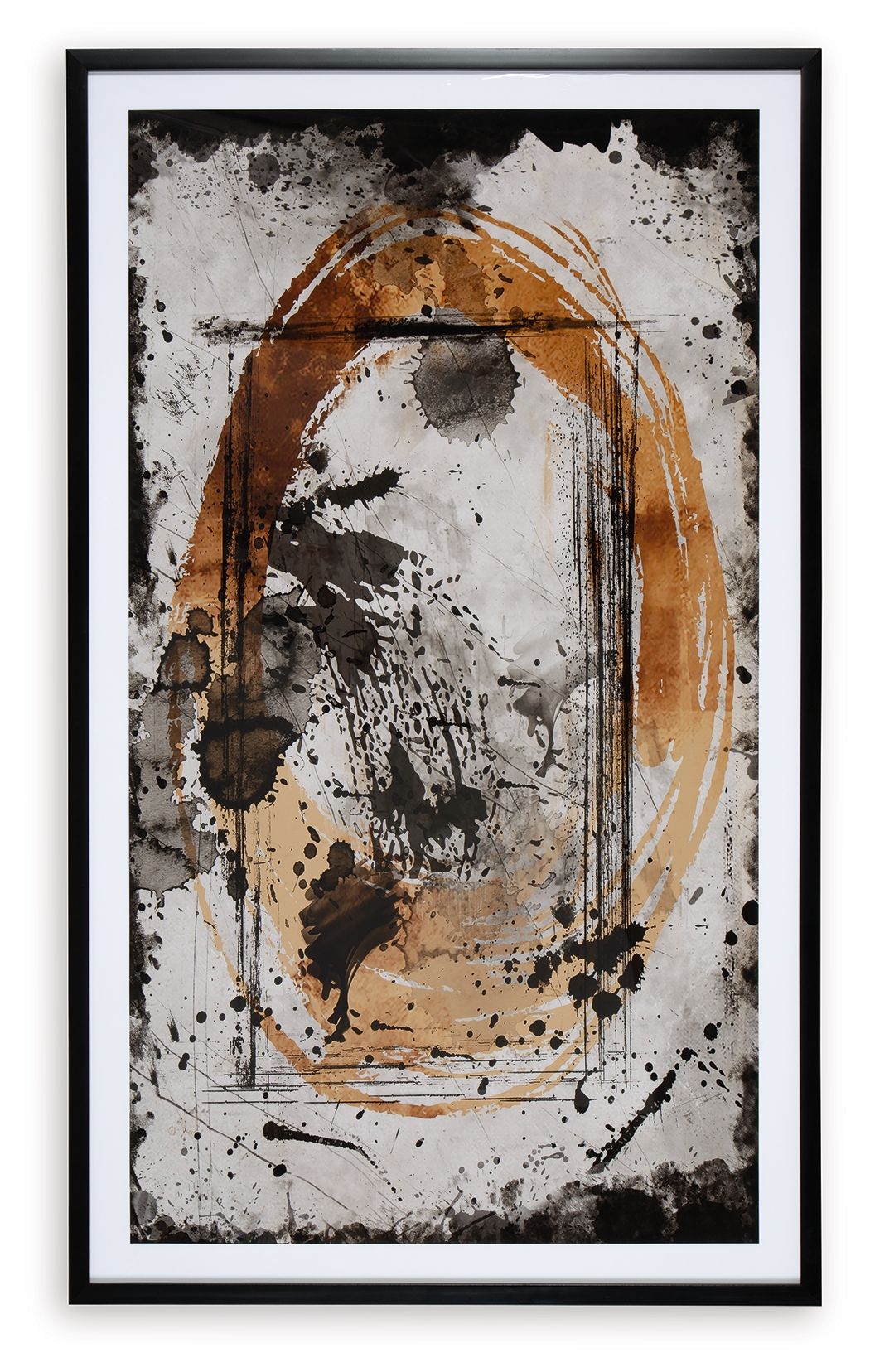 Clefting - Black / Caramel / Tan - Wall Art - Hornell Furniture Outlet