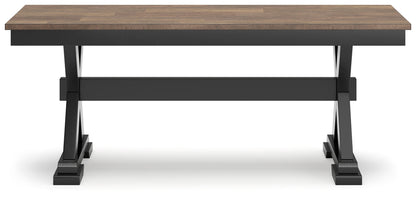Wildenauer - Brown / Black - Large Dining Room Bench - Hornell Furniture Outlet