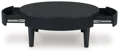 Marstream - Black - Round Cocktail Table - Hornell Furniture Outlet