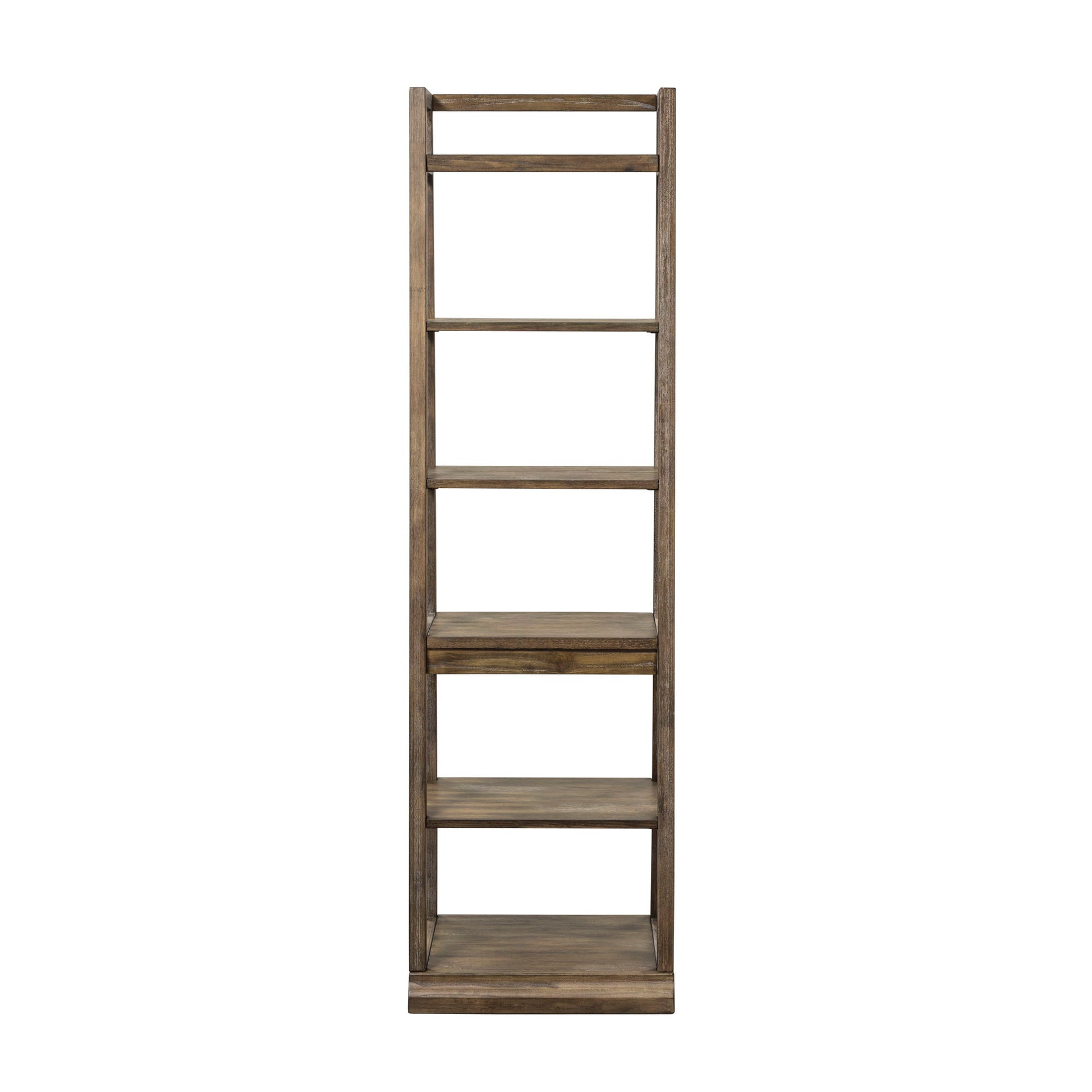 Stone Brook - Leaning Bookcase - Dark Brown - Hornell Furniture Outlet