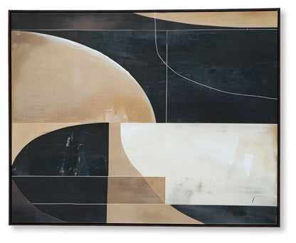 Ewanford - Black / Brown / Tan - Wall Art - Hornell Furniture Outlet