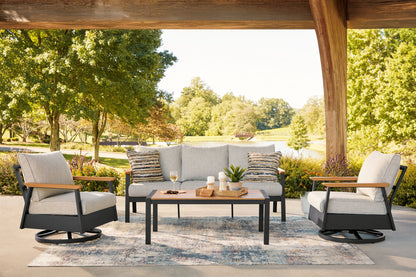 Carmel Highlands - Sofa, Chairs, Table Set (Set of 4) - Dark Brown - Hornell Furniture Outlet