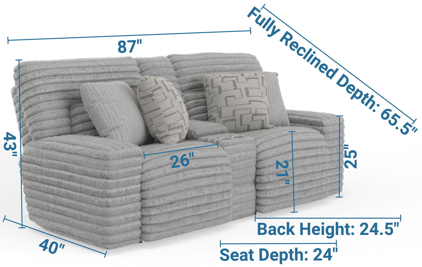 Lynx - Power Reclining Console Loveseat With Zero Gravity - Hornell Furniture Outlet