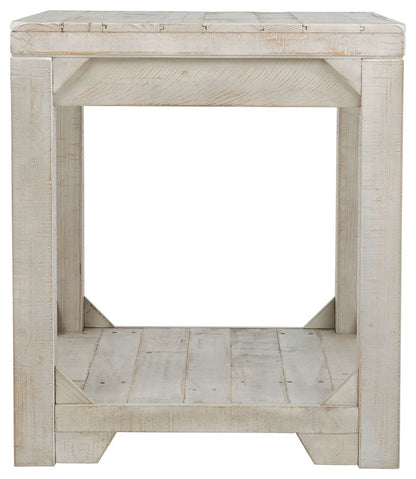 Fregine - Whitewash - Rectangular End Table - Hornell Furniture Outlet