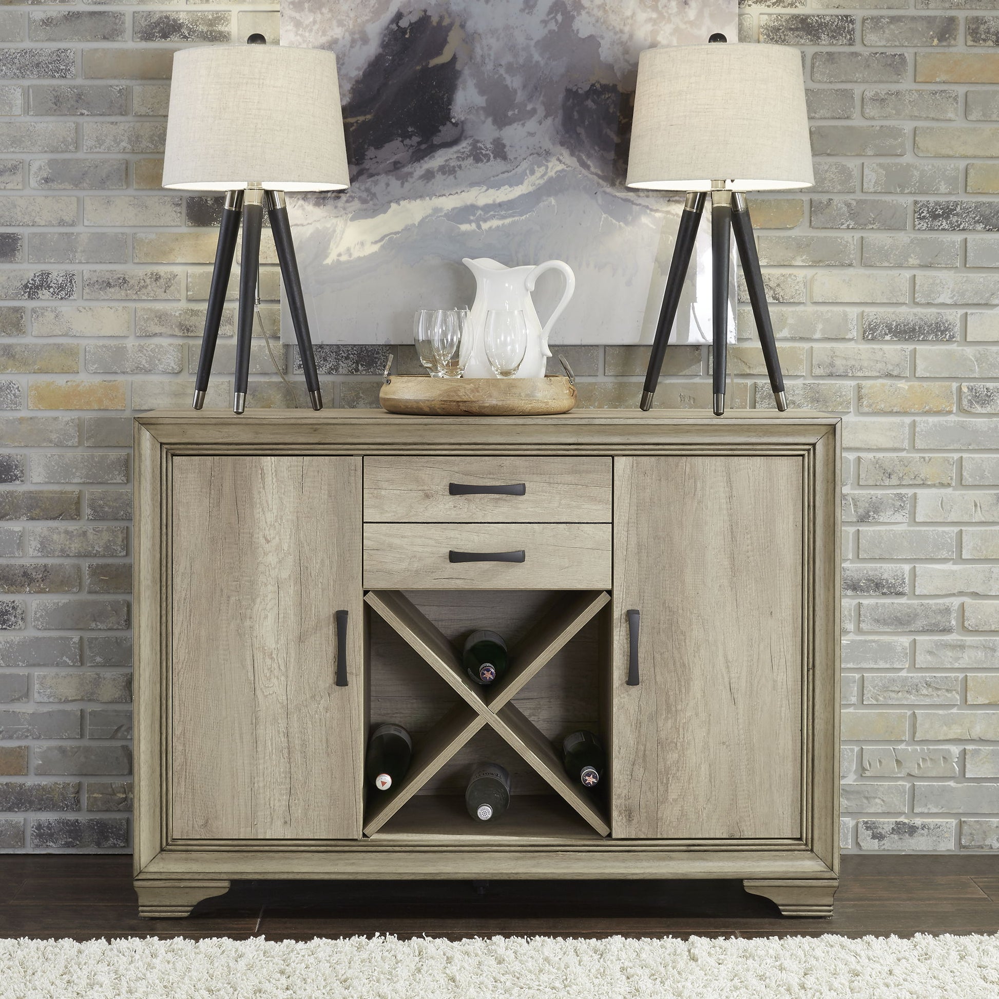 Sun Valley - Server - Light Brown - Hornell Furniture Outlet