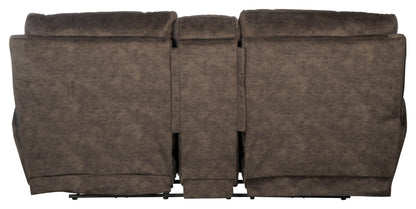 Sedona - Power Headrest Lay Flat Reclining Console Loveseat With Storage & Cupholders - Hornell Furniture Outlet