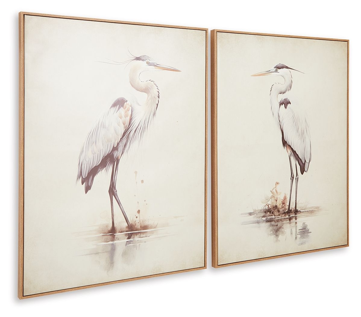 Aubinell - Beige - Wall Art Set (Set of 2) - Hornell Furniture Outlet