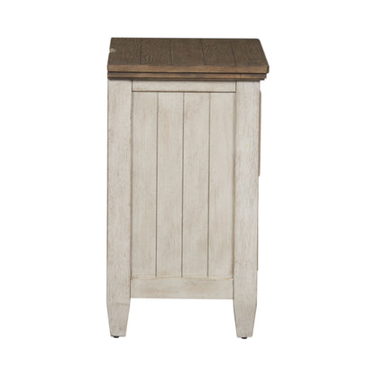 Heartland - 2 Drawer Nightstand With Charging Station - White - Hornell Furniture Outlet