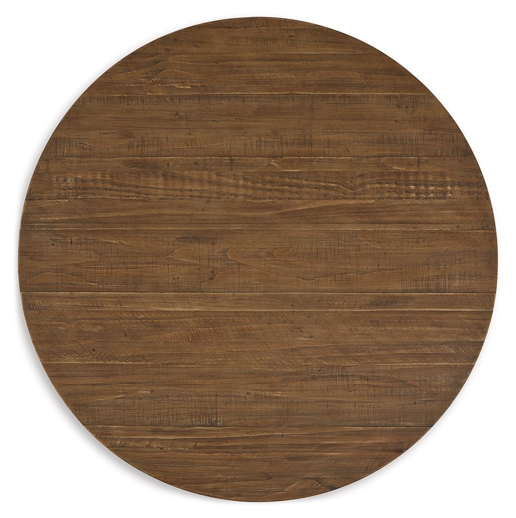 Mackifeld - Warm Brown - Round Cocktail Table - Hornell Furniture Outlet