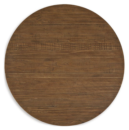 Mackifeld - Warm Brown - Round Cocktail Table - Hornell Furniture Outlet