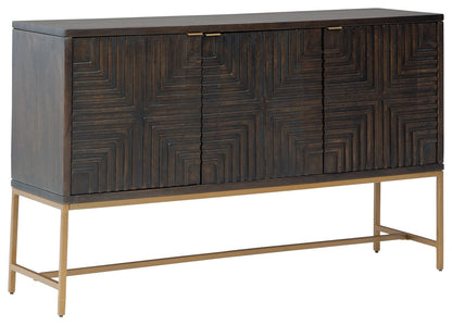 Elinmore - Brown / Gold Finish - Accent Cabinet - Hornell Furniture Outlet