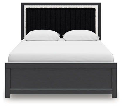 Zuraleus - Upholstered Panel Platform Bed With Roll Slats - Hornell Furniture Outlet