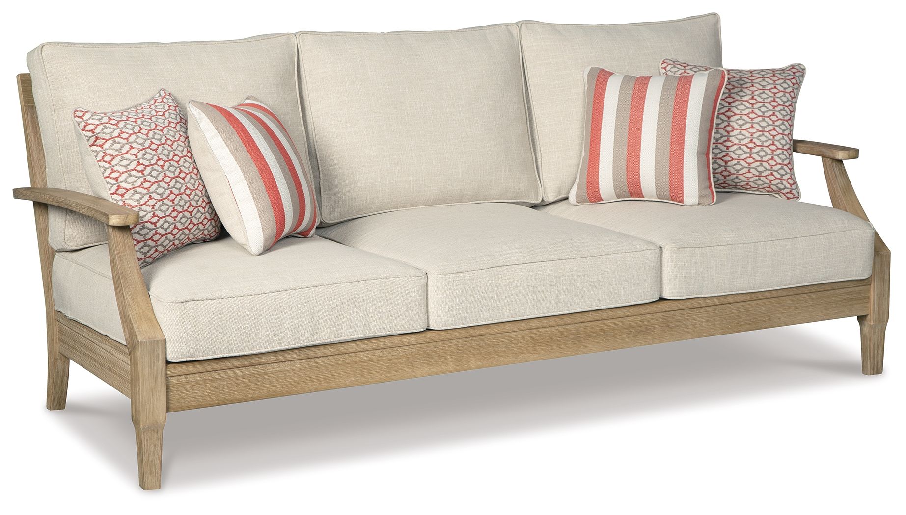 Clare View - Beige - Sofa with Cushion - Hornell Furniture Outlet