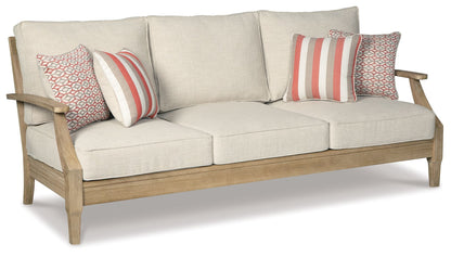 Clare View - Beige - Sofa with Cushion - Hornell Furniture Outlet