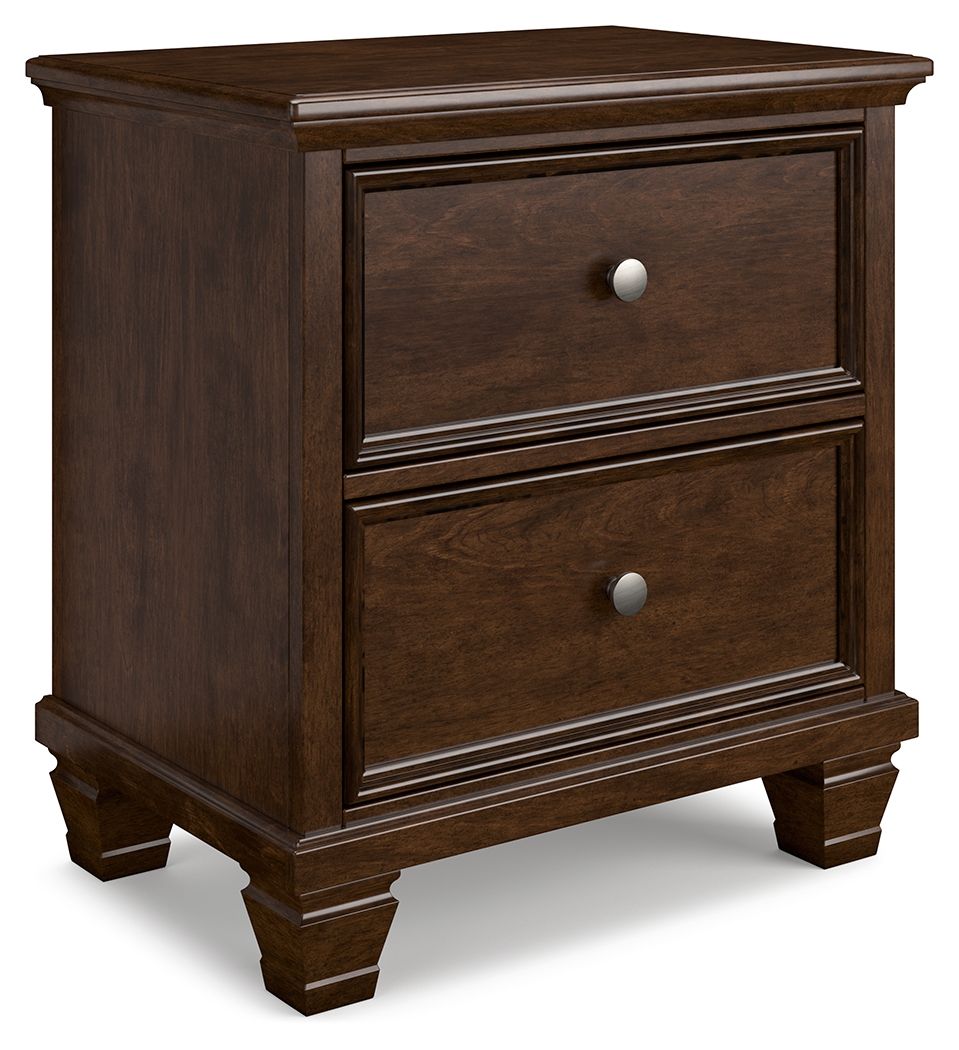 Danabrin - Brown - Two Drawer Nightstand - Hornell Furniture Outlet