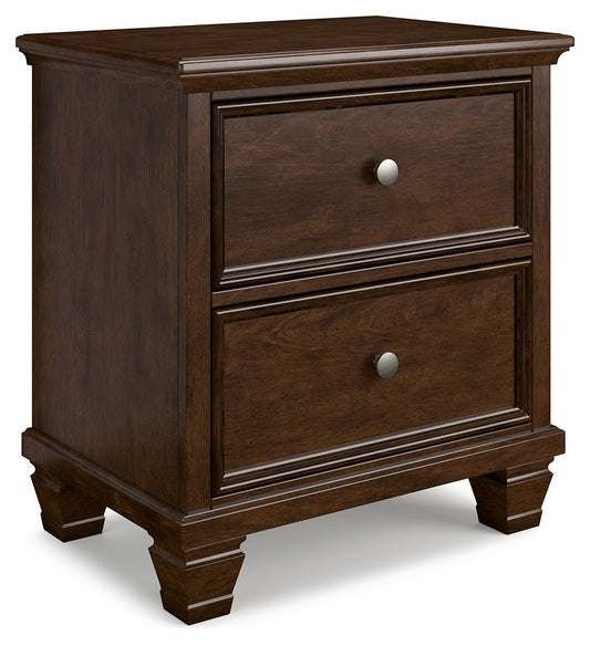 Danabrin - Brown - Two Drawer Nightstand - Hornell Furniture Outlet
