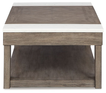 Loyaska - Grayish Brown / White - Lift Top Cocktail Table - Hornell Furniture Outlet