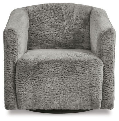 Bramner - Charcoal - Swivel Accent Chair - Hornell Furniture Outlet