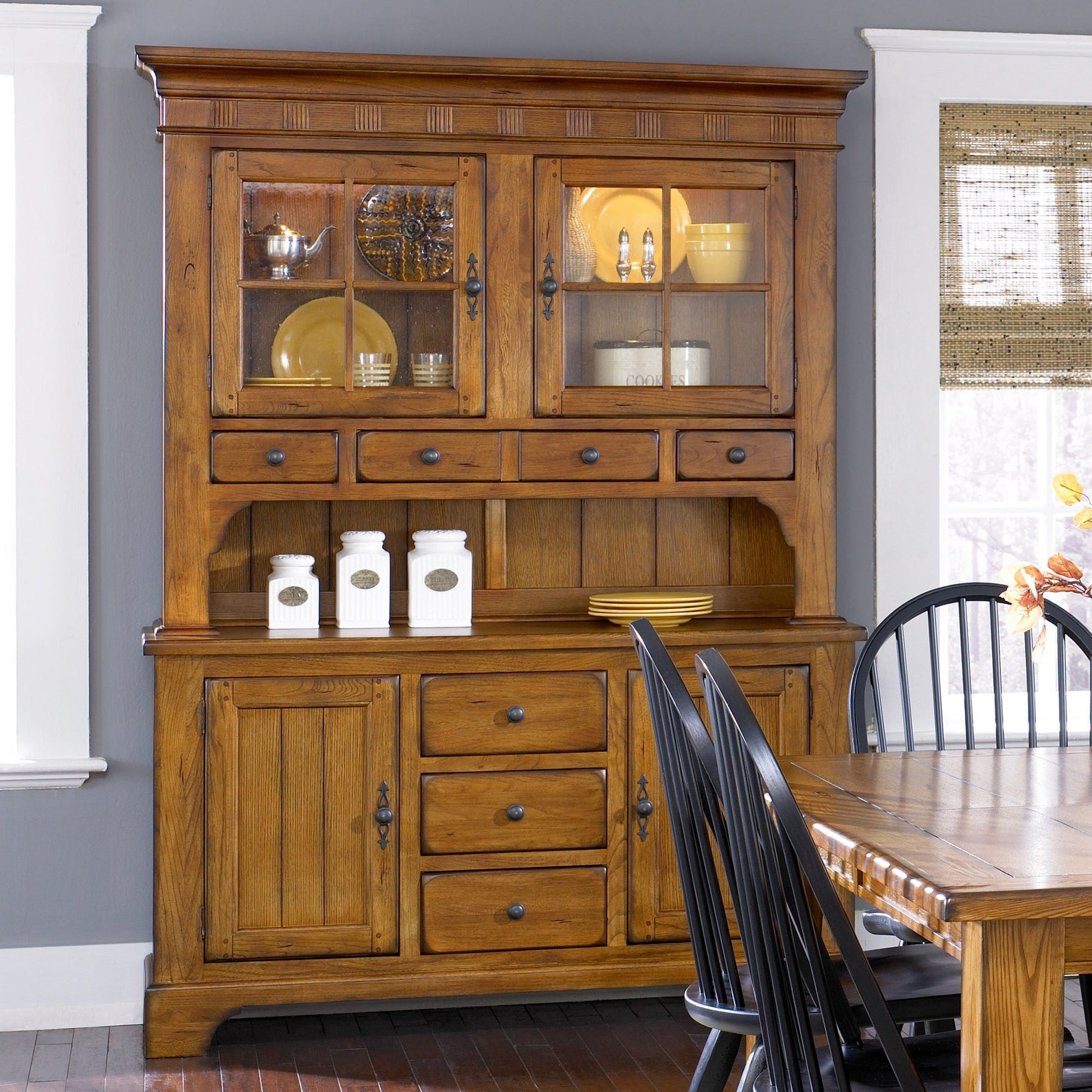 Treasures - Hutch & Buffet - Light Brown - Hornell Furniture Outlet
