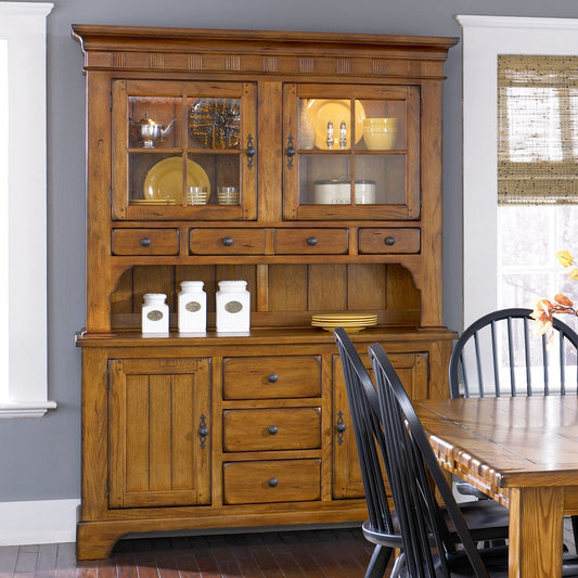 Treasures - Hutch & Buffet - Light Brown - Hornell Furniture Outlet