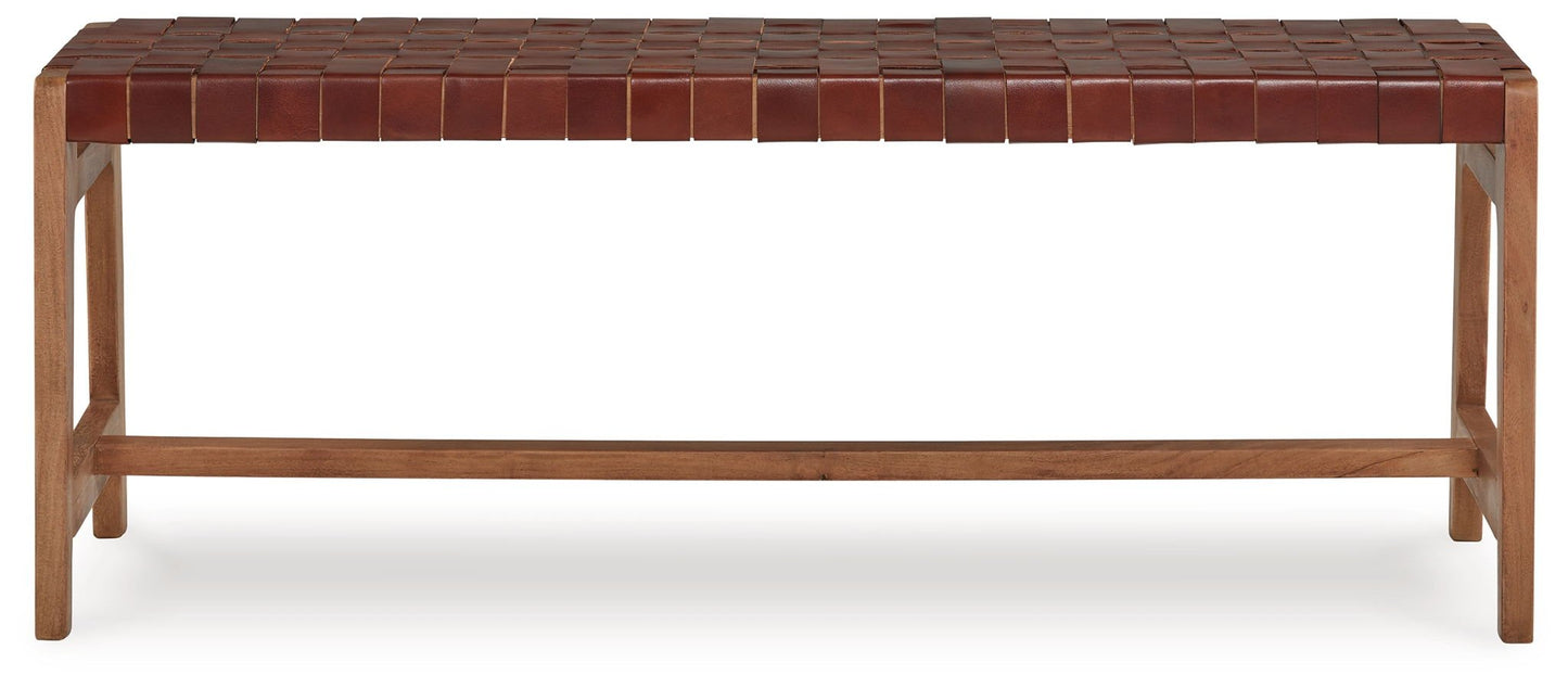 Lemmund - Natural / Brown - Accent Bench - Hornell Furniture Outlet