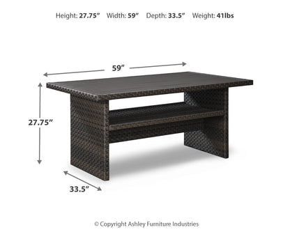 Easy Isle - RECT Multi - Use Table - Dark Brown / Beige - Hornell Furniture Outlet