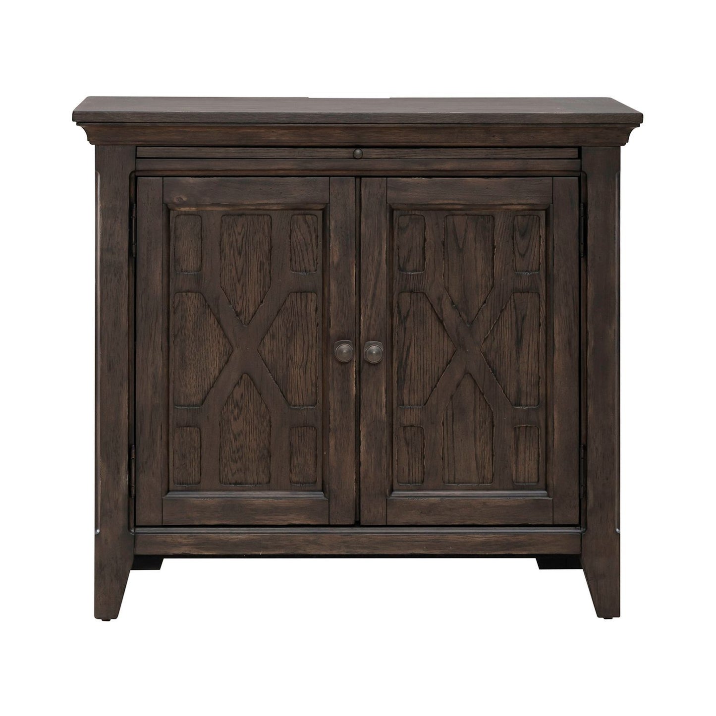 Paradise Valley - 2 Door Bedside Chest With Charging Station - Dark Brown - Hornell Furniture Outlet