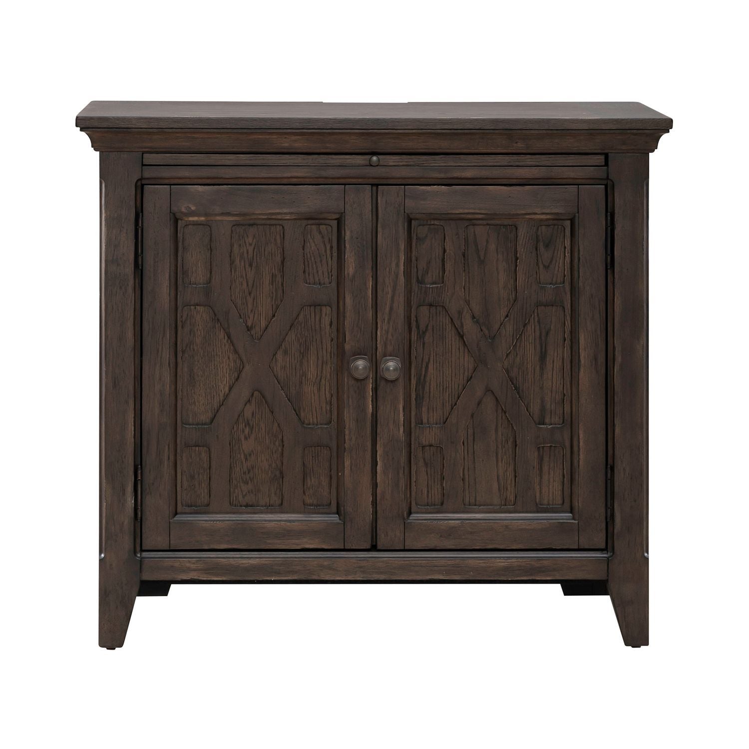 Paradise Valley - 2 Door Bedside Chest With Charging Station - Dark Brown - Hornell Furniture Outlet