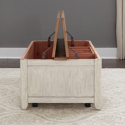 Farmhouse Reimagined - Storage Trunk - White - Hornell Furniture Outlet