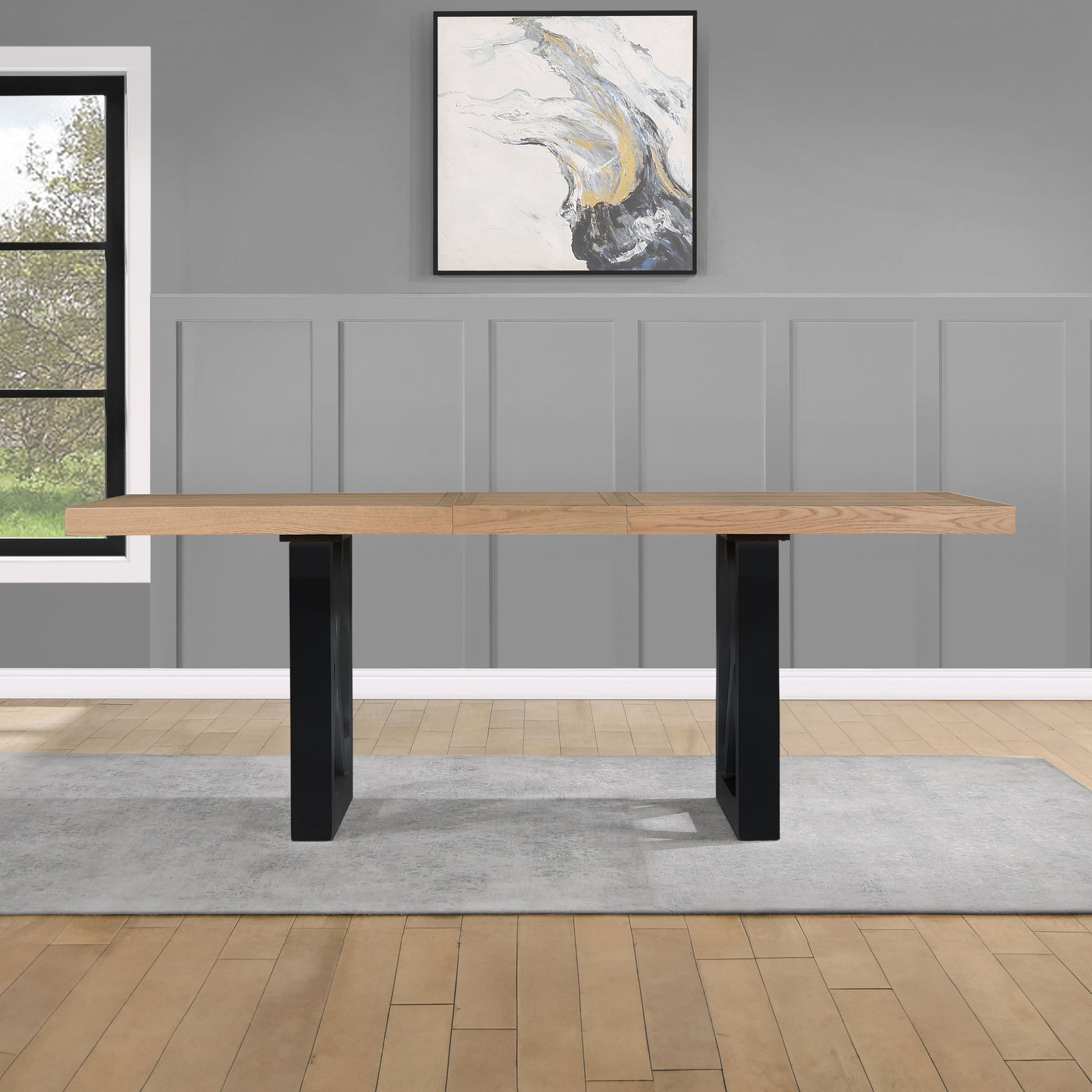 Magnolia - 5 Piece Counter Table Dining Set - Black / Light Brown - Hornell Furniture Outlet