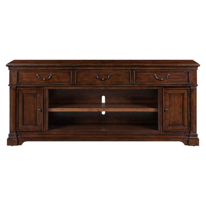 Fireplace TV Consoles - 84" Fireplace TV Console FTS - Brown - Hornell Furniture Outlet