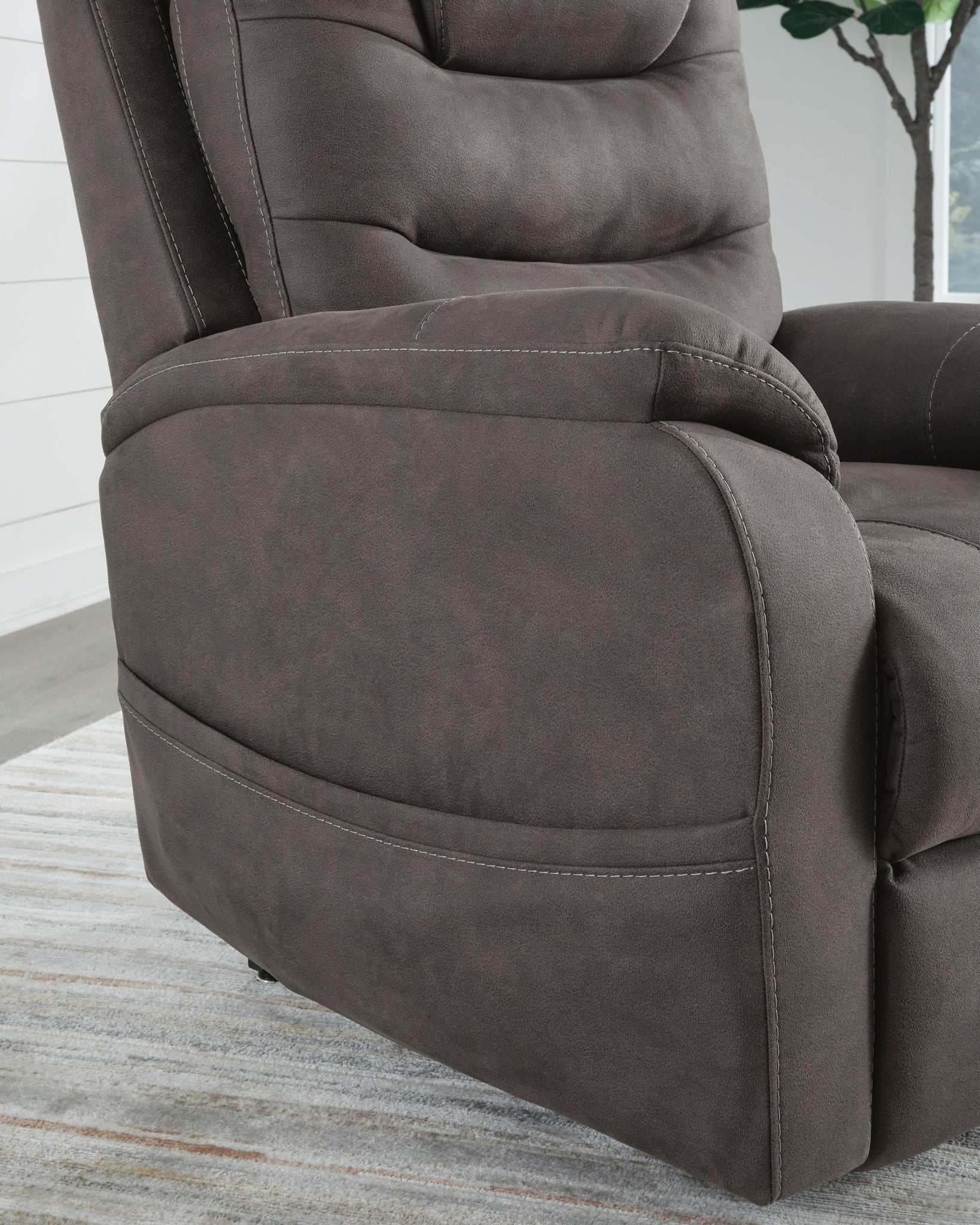 Snowfield - Power Lift Recliner - Gunmetal - Hornell Furniture Outlet