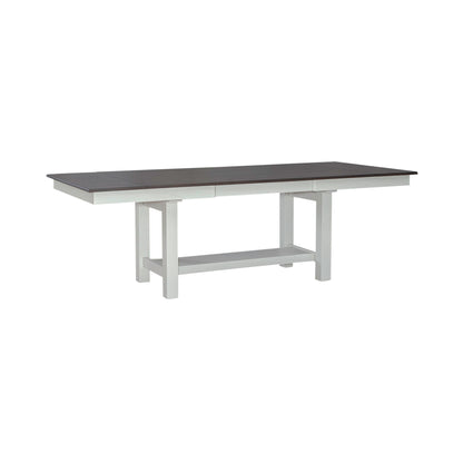 Brook Bay - Trestle Table - White & Brown - Hornell Furniture Outlet